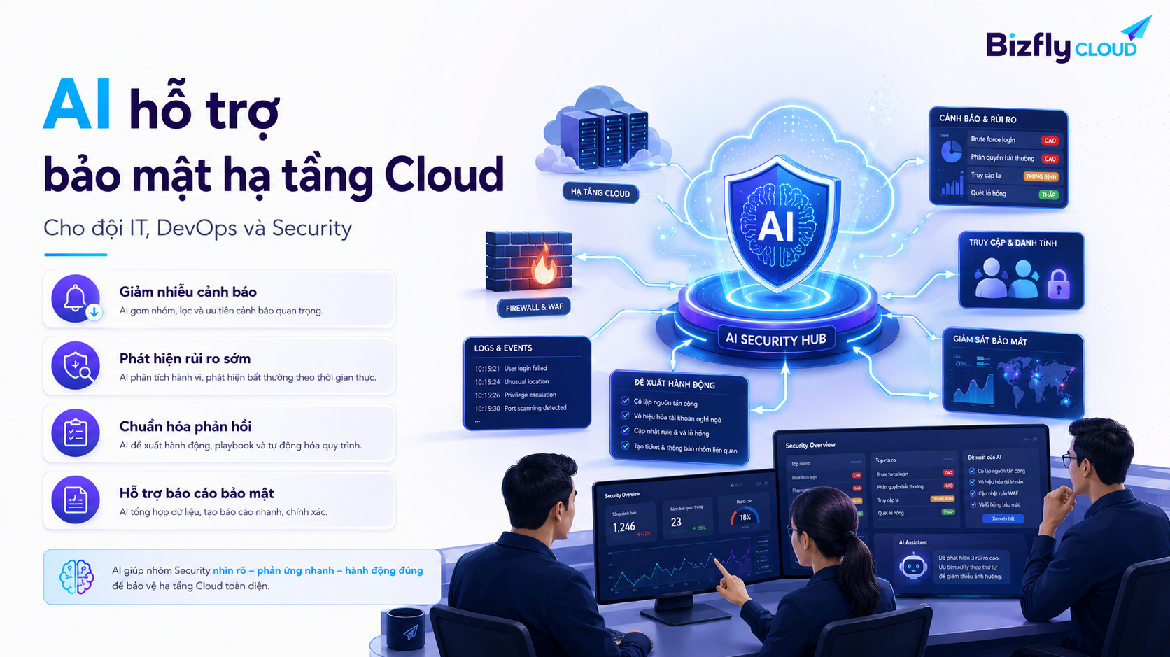 AI hỗ trợ bảo mật hạ tầng Cloud cho đội IT vận hành nhiều hệ thống