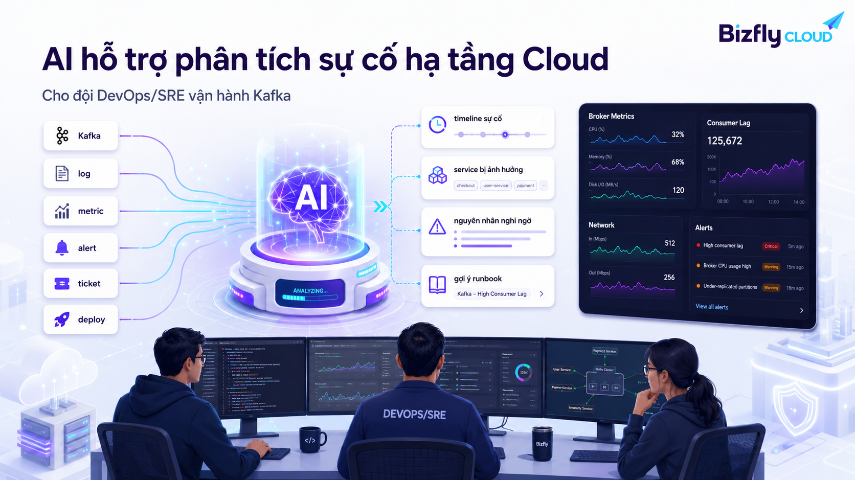 AI hỗ trợ phân tích sự cố hạ tầng Cloud cho đội DevOps/SRE vận hành Kafka