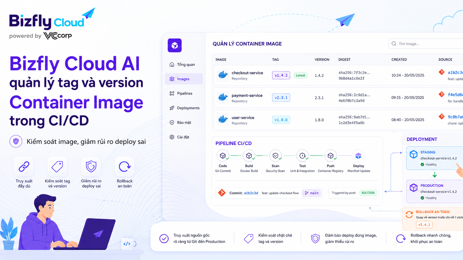 AI quản lý tag và version Container Image trong CI/CD
