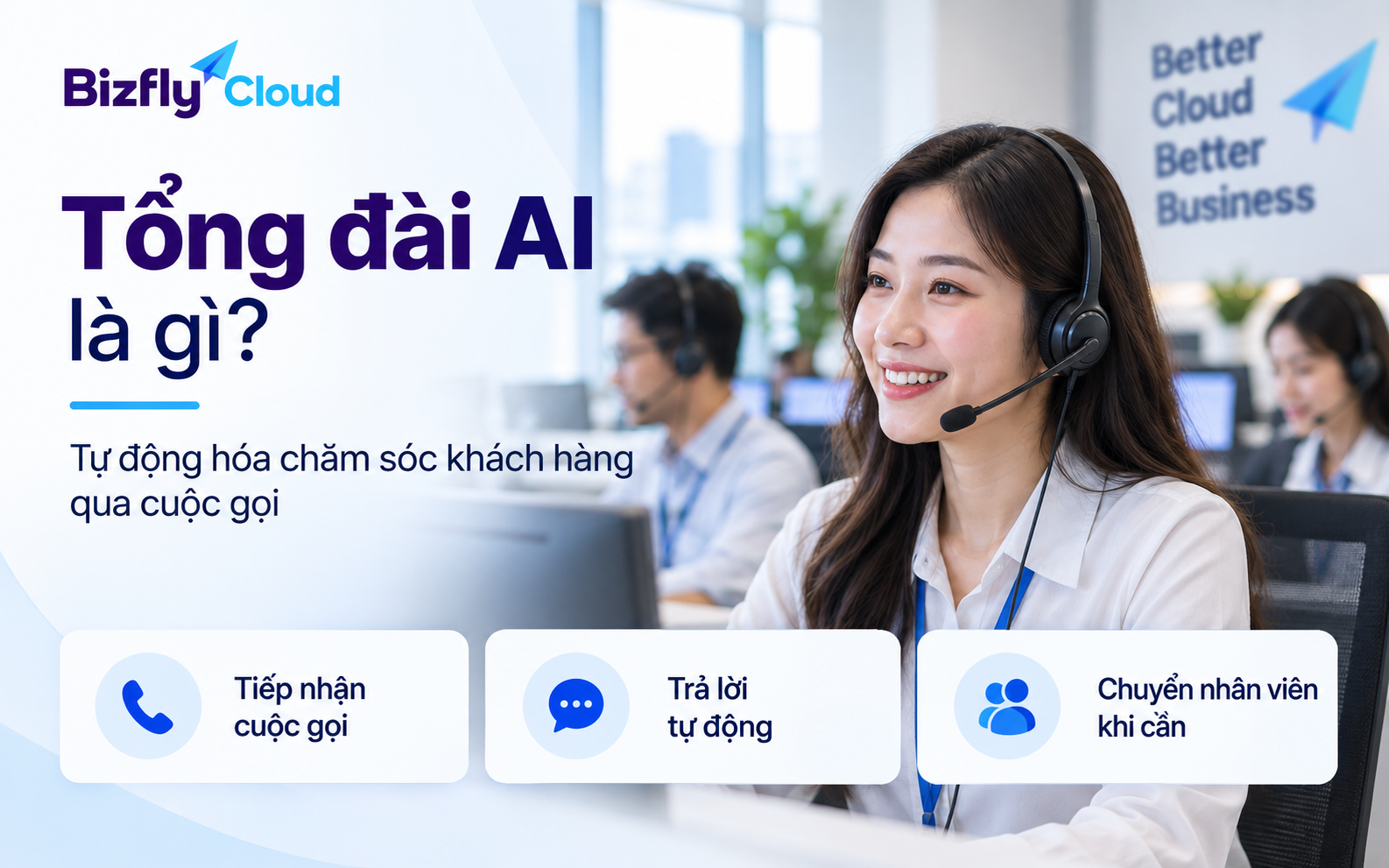 Tổng đài AI là gì? Cách doanh nghiệp tự động hóa chăm sóc khách hàng qua cuộc gọi