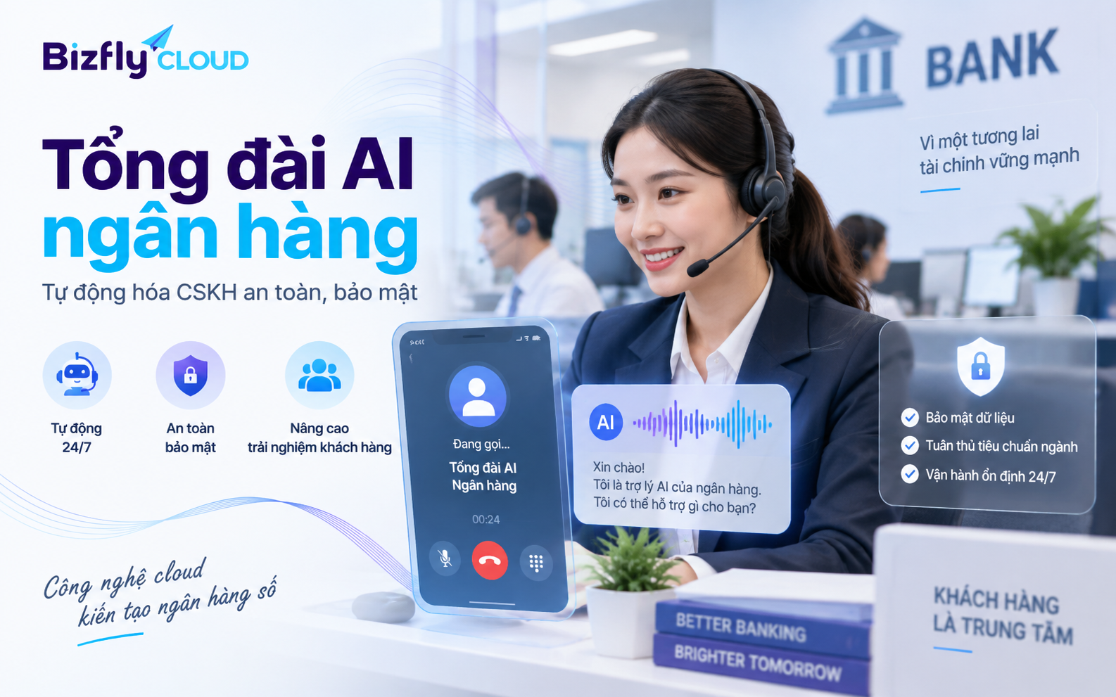 Tổng đài AI ngân hàng: Cách triển khai an toàn theo từng nghiệp vụ