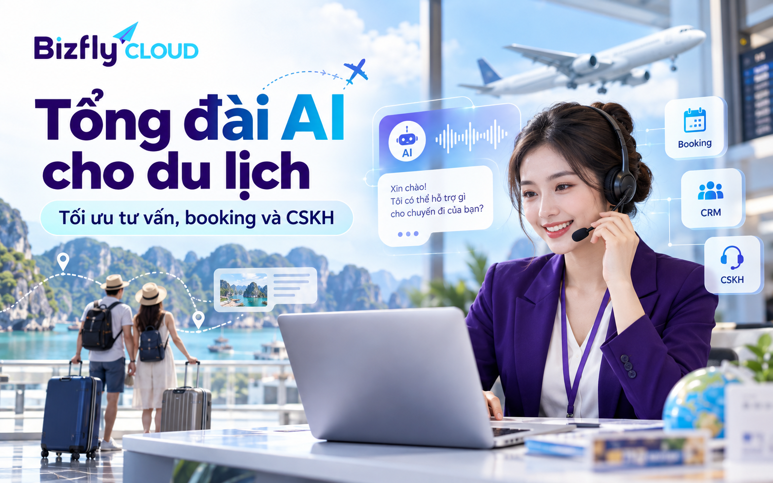 Tổng đài AI cho du lịch: Tự động tư vấn tour, booking và CSKH