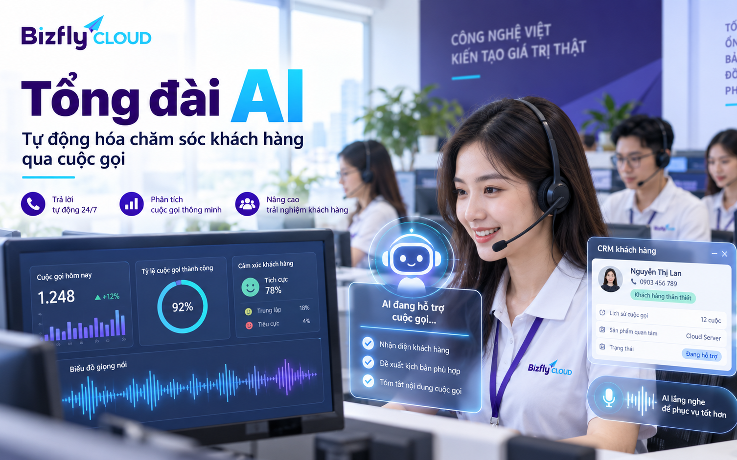Tổng đài AI là gì? Cách doanh nghiệp tự động hóa chăm sóc khách hàng qua cuộc gọi