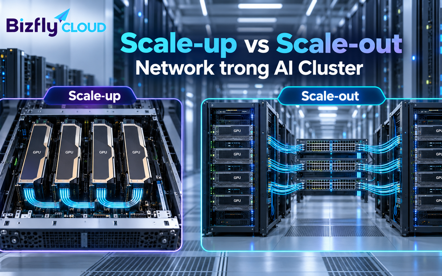 Scale-up và Scale-out Network khác nhau thế nào trong AI Cluster?