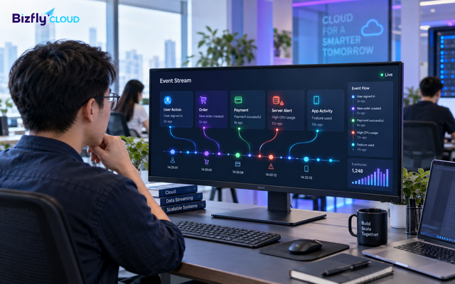Event streaming là gì? Cách hệ thống xử lý dữ liệu theo thời gian thực - Ảnh 1.