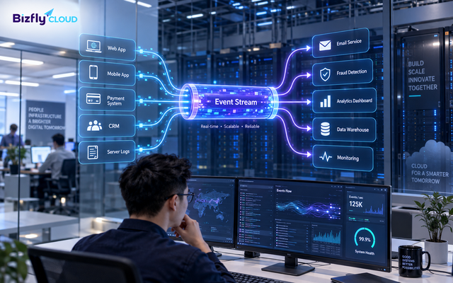 Event streaming là gì? Cách hệ thống xử lý dữ liệu theo thời gian thực - Ảnh 2.