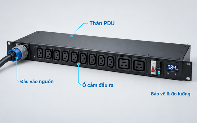 Power Distribution Unit (PDU) là gì? Cách chọn PDU cho tủ rack và trung tâm dữ liệu - Ảnh 2.