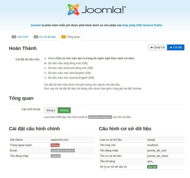 Hướng dẫn thiết lập một website Joomla từ BizFly Pre-built Application - Ảnh 4.