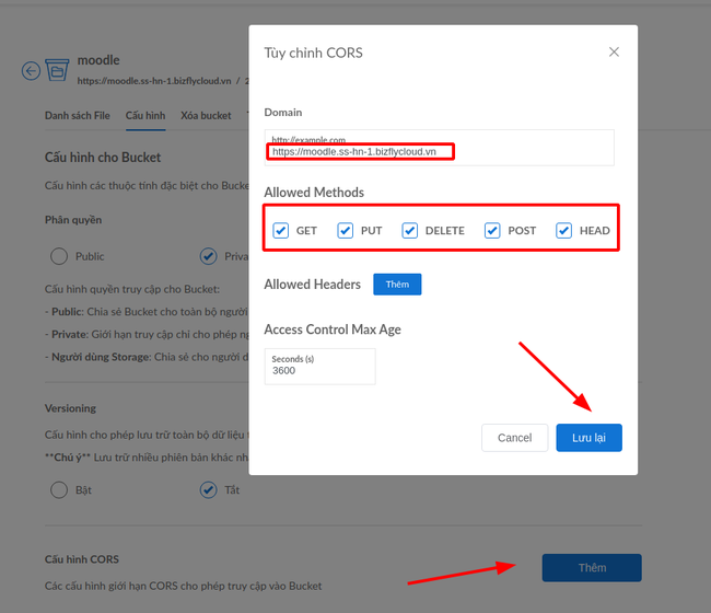 Hướng dẫn tích hợp Simple Storage của Bizfly Cloud với Moodle - Ảnh 2.