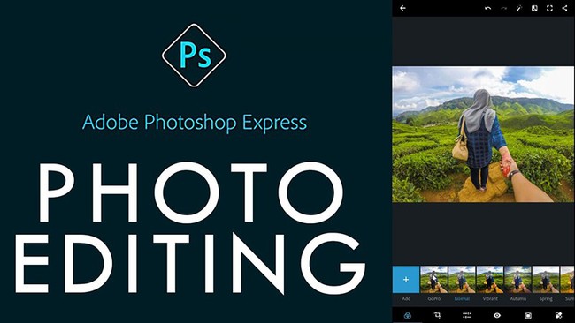 phần mượt ghi chép chữ lên hình họa Adobe Photoshop Express