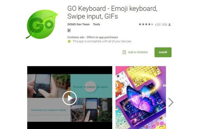Hình ảnh ứng dụng GO Keyboard