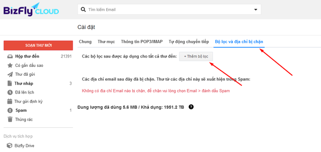 Cách Sử Dụng Bộ Lọc (Filter) Trên Bizfly Business Email - Ảnh 2.
