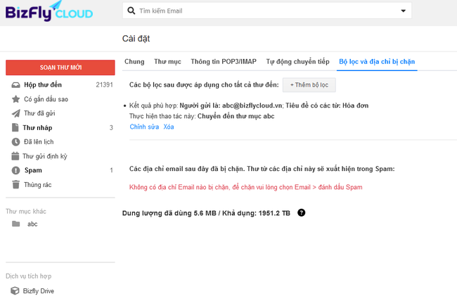 Cách Sử Dụng Bộ Lọc (Filter) Trên Bizfly Business Email - Ảnh 6.