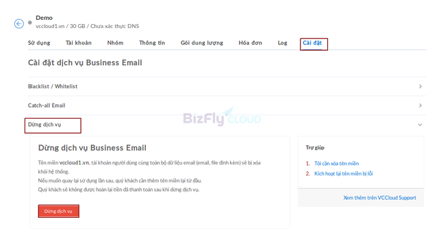 Cách Dừng Dịch Vụ Business Email - Ảnh 1.