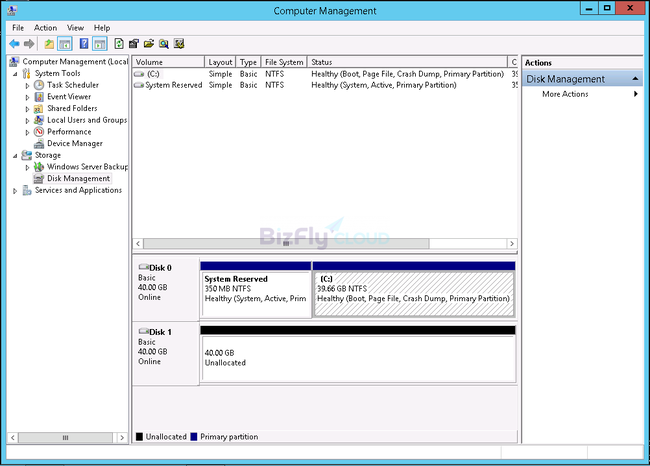 Hướng dẫn tăng dung lượng ổ cứng không cần tắt server cho Windows Server - Ảnh 5. Hướng dẫn tăng dung lượng ổ cứng không cần tắt server cho Windows Server - Ảnh 5.