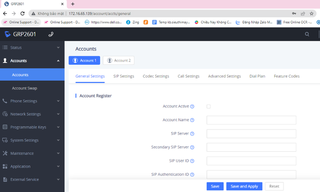 Hướng dẫn cấu hình tổng đài ảo trên thiết bị GrandStream GRP2601 - Ảnh 8.