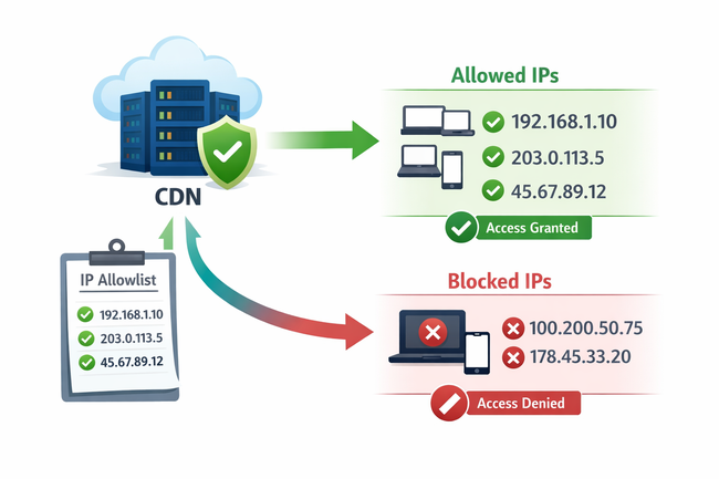 IP allowlist trên CDN là gì? Cách dùng và cấu hình đúng - Ảnh 1.