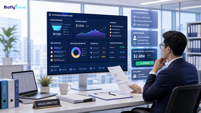 AI chưa làm được đối với dự báo doanh thu và cảnh báo rủi ro pipeline