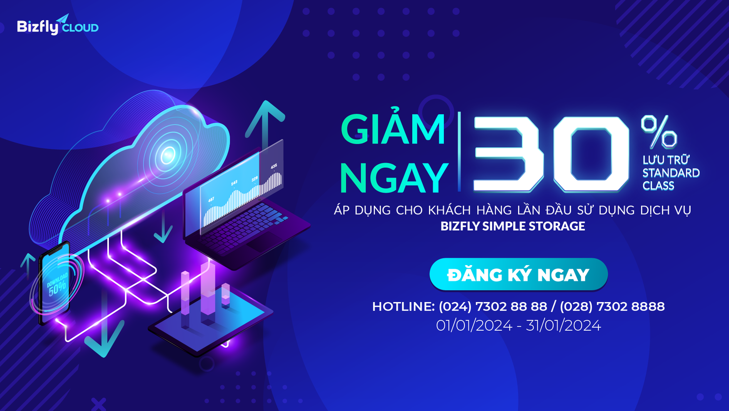 Lưu trữ toàn diện - Giảm giá 30% dịch vụ Simple Storage