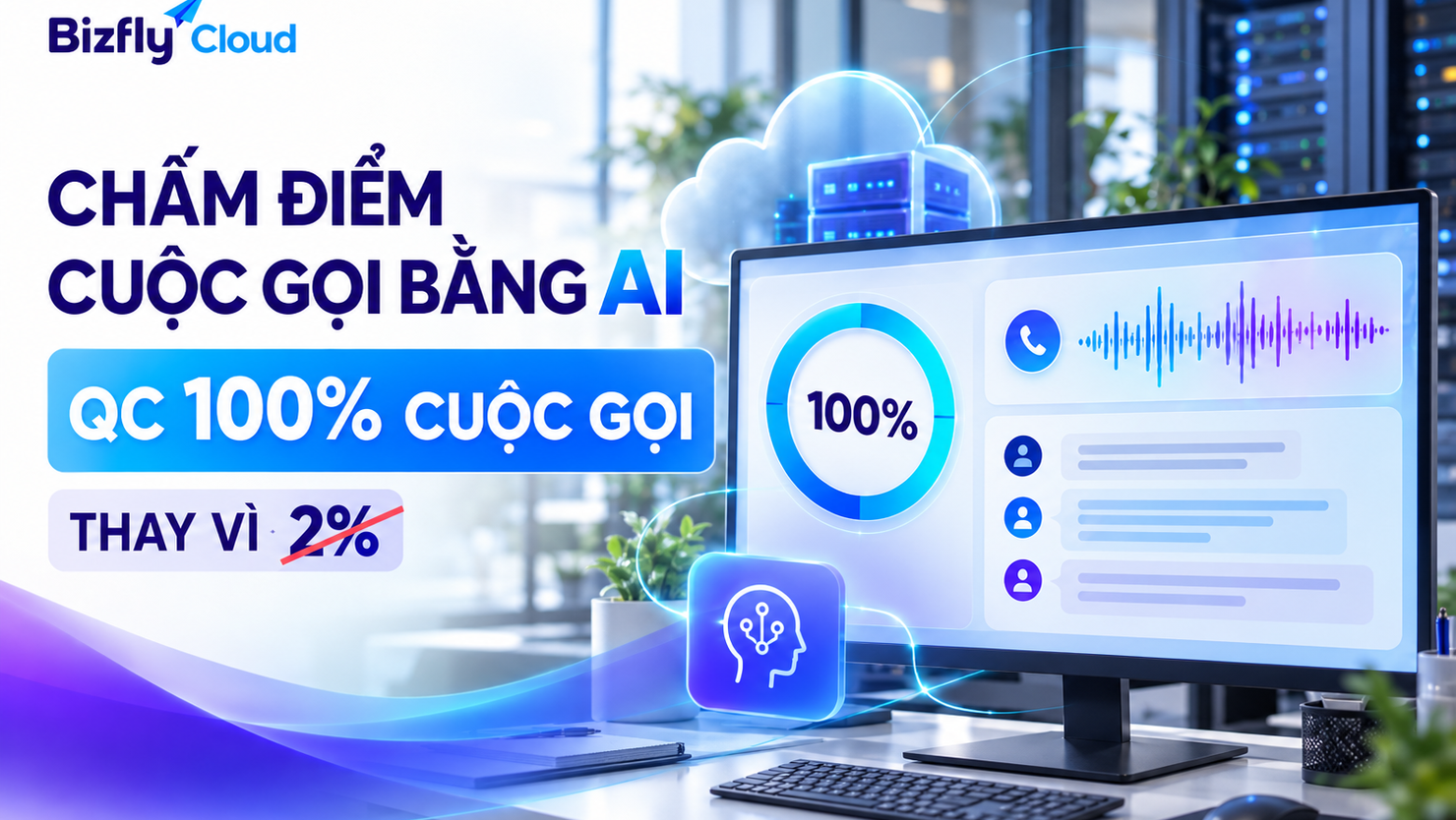 Chấm điểm cuộc gọi bằng AI: QC 100% cuộc gọi thay vì chỉ kiểm tra 2%