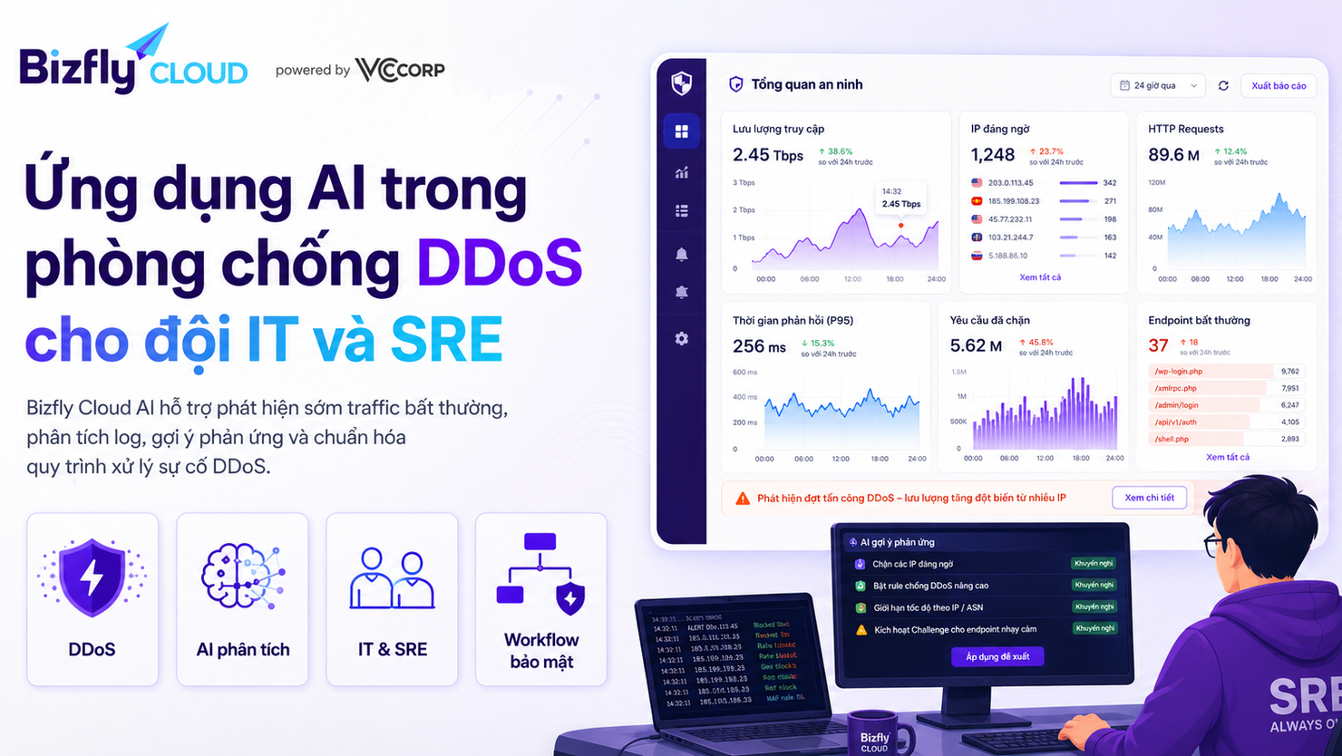 Ứng dụng AI trong phòng chống DDoS cho đội IT và SRE