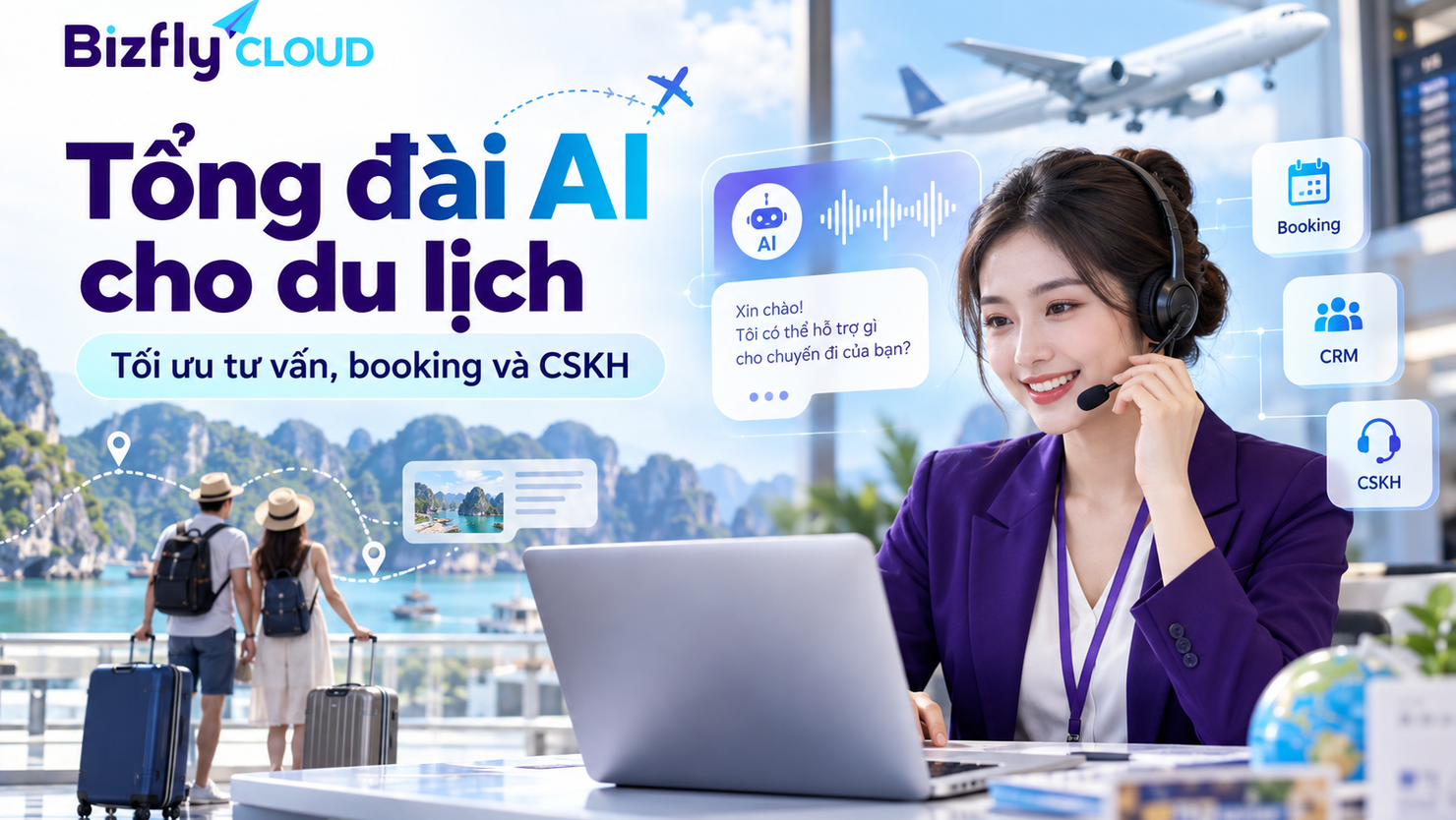 Tổng đài AI cho du lịch: Tự động tư vấn tour, booking và CSKH