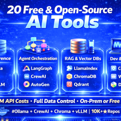 20 công cụ Open-Source AI miễn phí để chạy các Agent Production-Grade mà không cần trả phí API LLM 2026
