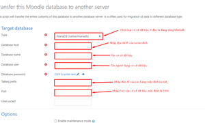 Làm sao để chuyển dữ liệu giữa hai Server Moodle