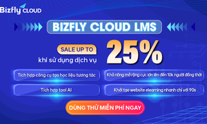 Bizfly Cloud LMS tặng đến 25% chi phí sử dụng dịch vụ