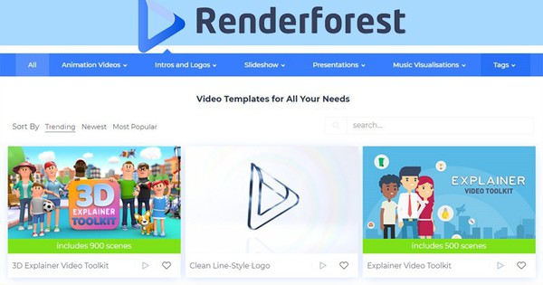 Hướng dẫn cách làm video intro trên RenderForest đơn giản 