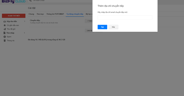 Hướng dẫn sử dụng chức năng chuyển tiếp Mail của Business Email