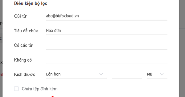 Cách Sử Dụng Bộ Lọc (Filter) Trên Bizfly Business Email