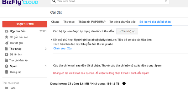 Cách Sử Dụng Bộ Lọc (Filter) Trên Mail Business