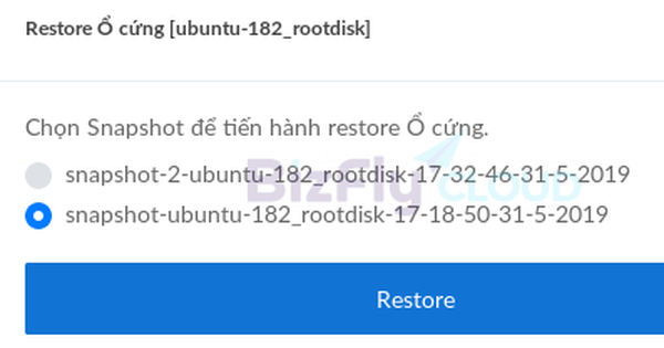 Cách Restore Server từ Snapshot trên Bizfly Cloud: Hướng Dẫn Chi Tiết