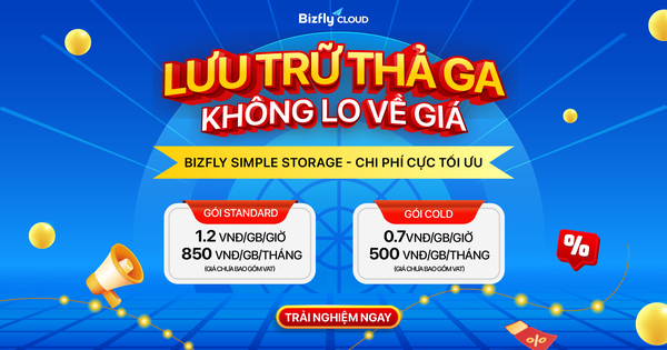 Trải nghiệm Bizfly Simple Storage với mức chi phí vô cùng hấp dẫn