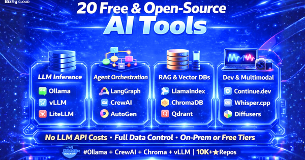 20 công cụ Open-Source AI miễn phí để chạy các Agent Production-Grade mà không cần trả phí API LLM 2026