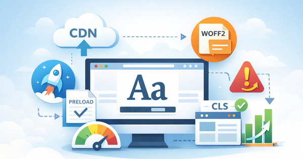 Tối ưu Font với CDN giúp Preload, WOFF2 & Giảm CLS
