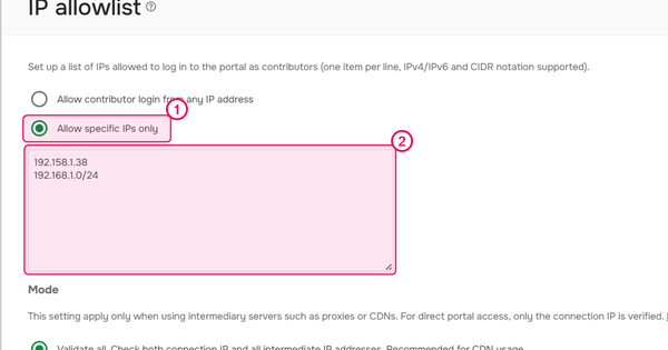 IP allowlist trên CDN