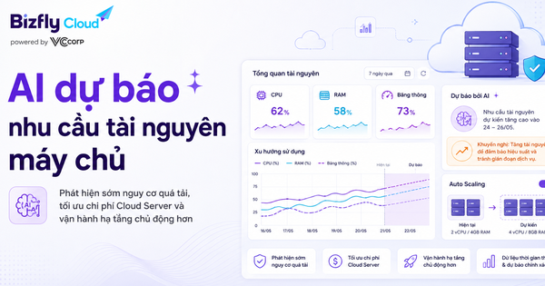 Doanh nghiệp thương mại điện tử dùng AI để dự báo nhu cầu tài nguyên máy chủ