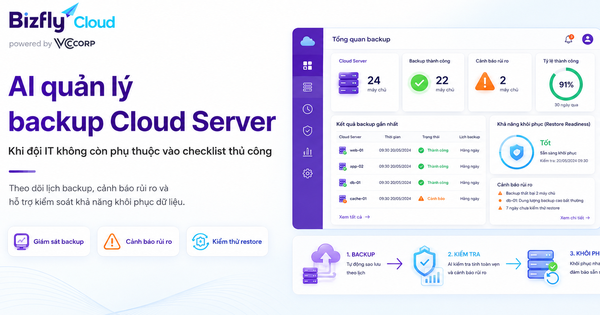 AI quản lý backup Cloud Server: Khi đội IT không còn phụ thuộc vào checklist thủ công