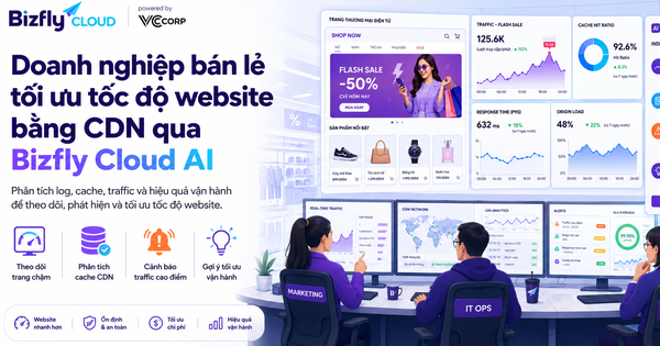 Doanh nghiệp bán lẻ tối ưu tốc độ website bằng CDN qua Bizfly Cloud AI