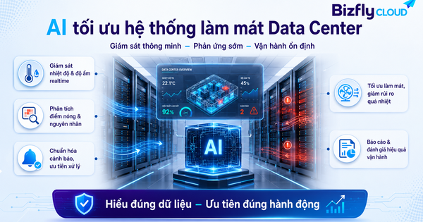 AI tối ưu hệ thống làm mát Data Center cho đội vận hành hạ tầng dữ liệu