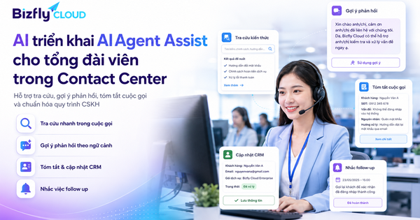 AI triển khai AI Agent Assist cho tổng đài viên trong Contact Center