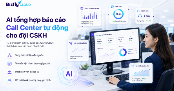 AI tổng hợp báo cáo Call Center tự động cho đội CSKH