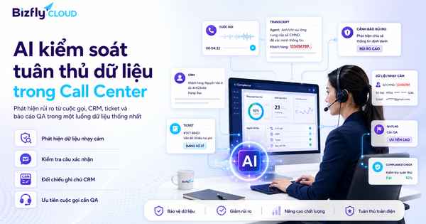AI kiểm soát tuân thủ dữ liệu trong Call Center