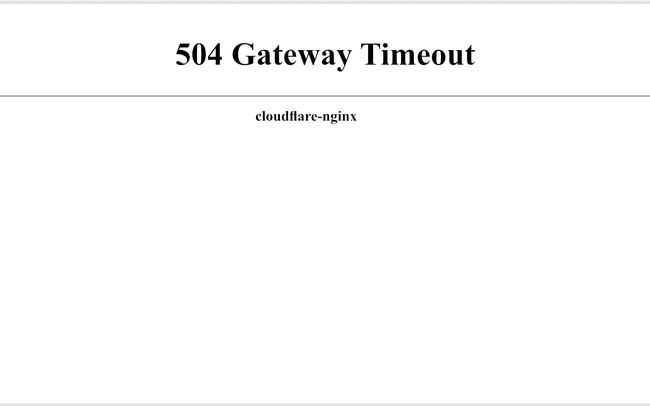 gateway timeout 504 meaning