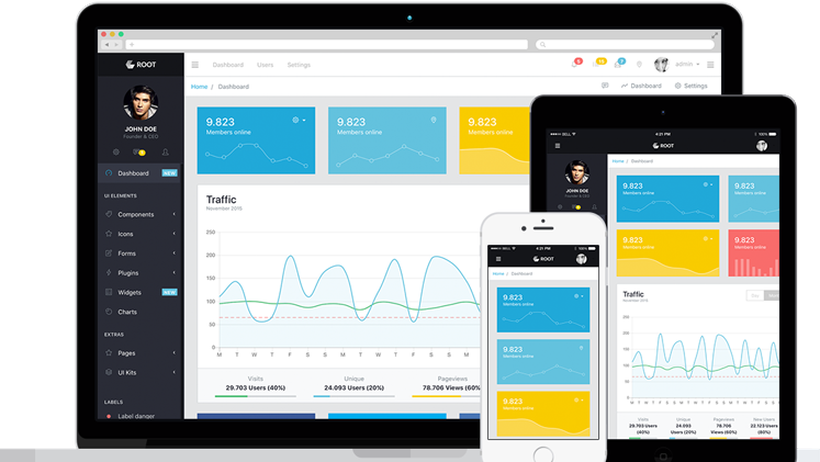 20 Templates Bootstrap cho Admin Dashboard miễn phí