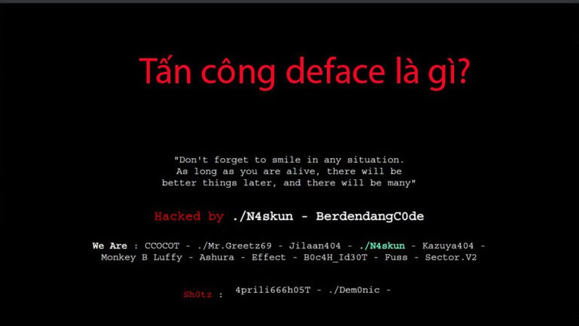 Tấn công deface là kiểu tấn công gì? Có nguy hiểm không? Hướng dẫn cách khắc phục hiệu quả