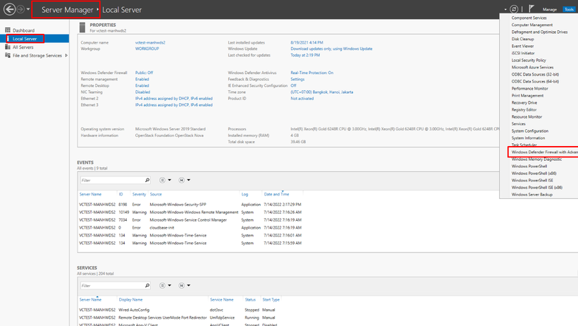 Hướng dẫn mở cổng (Open Port) trên Windows Server