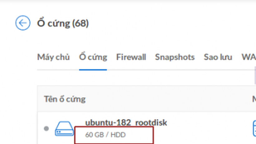 Hướng dẫn tăng dung lượng volume trên Cloud Server